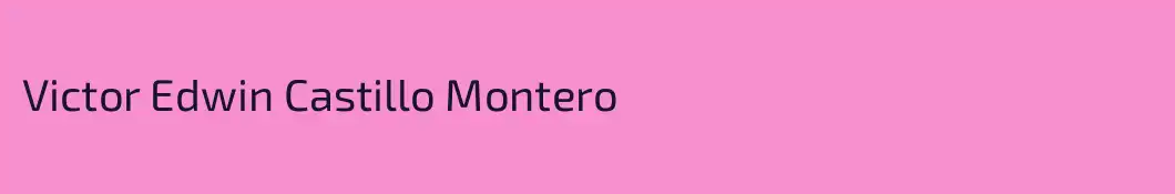 Victor Edwin Castillo Montero